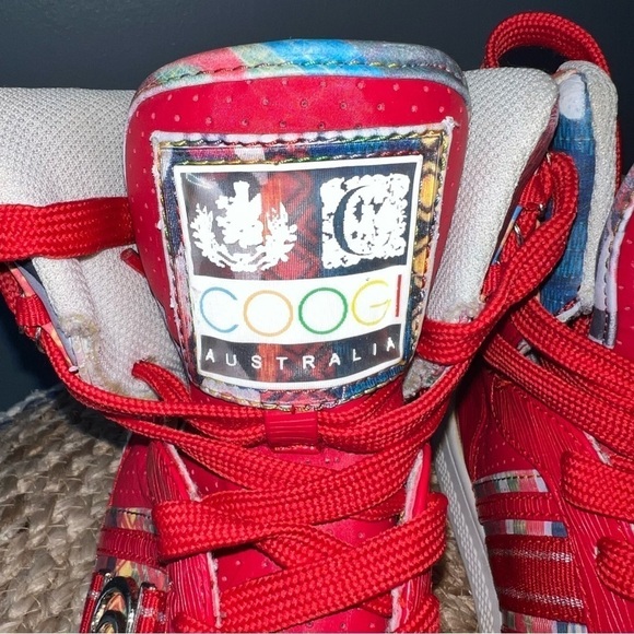 COOGI Vintage High Top Red Sneakers - Picture 3 of 12